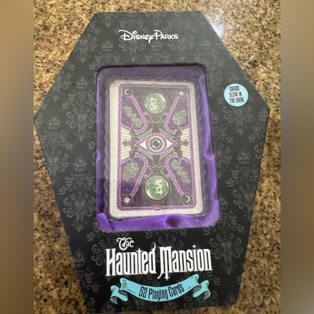Disney Parks The Haunted Mansion Glow In The Dark Playing Cards